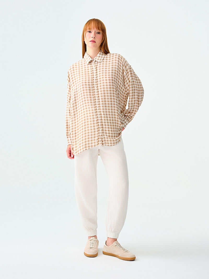 Loose Fit Kadın Gömlek U.kol