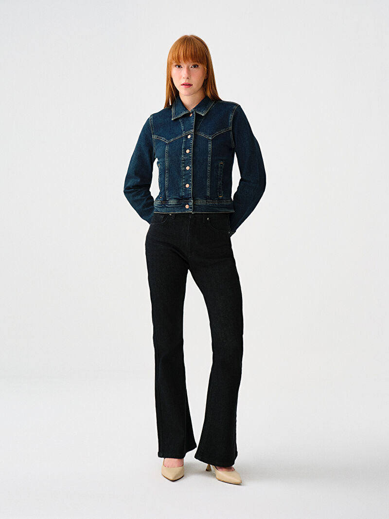 Flare Slim Fit Kadın Pantolon