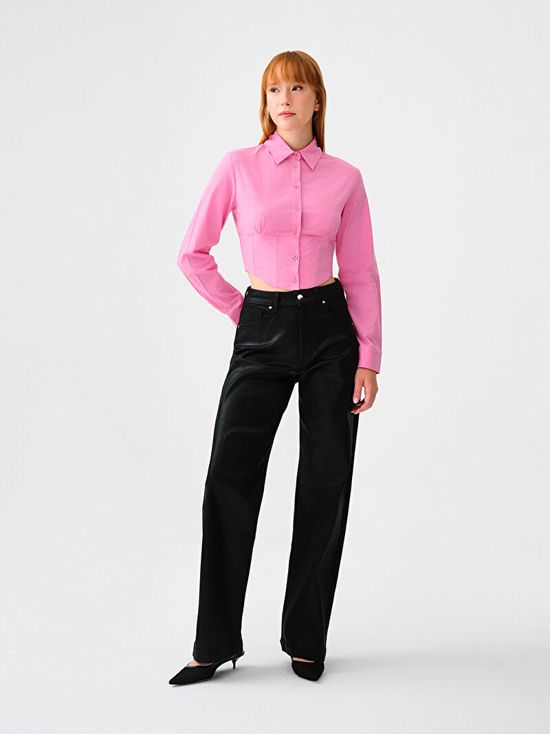 Slim Fit Kadın Gömlek U.kol