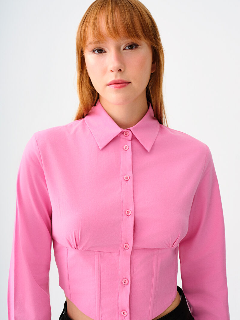 Slim Fit Kadın Gömlek U.kol