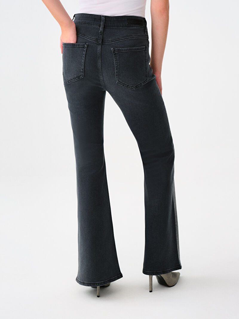 Long Flare Slim Fit Kadın Pantolon