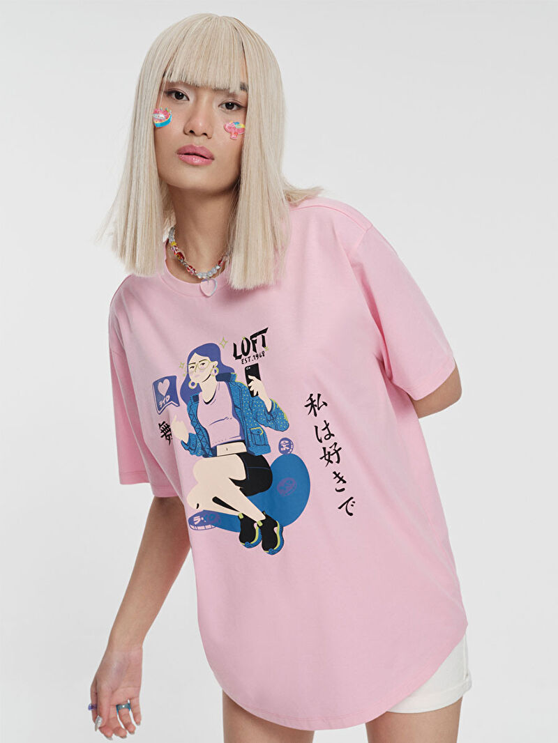 Oversize Fit Kadın Tshirt K.kol