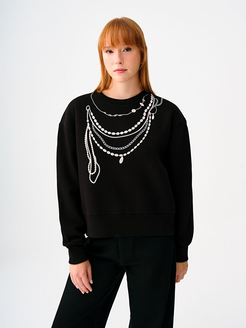 Long Crop Kadın Sweatshirt