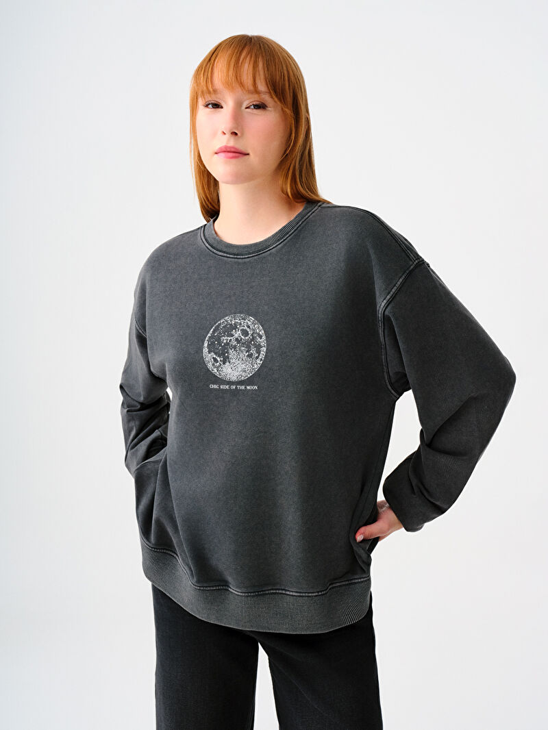 Loose Fit Kadın Sweatshirt