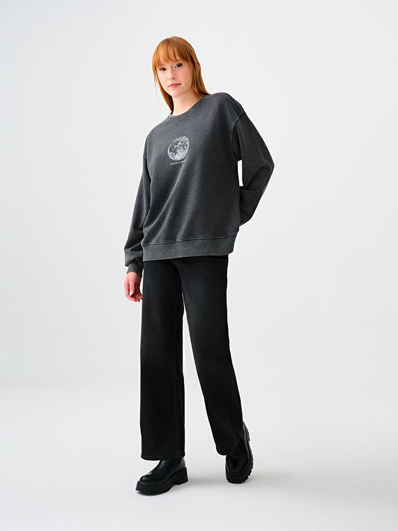 Loose Fit Kadın Sweatshirt