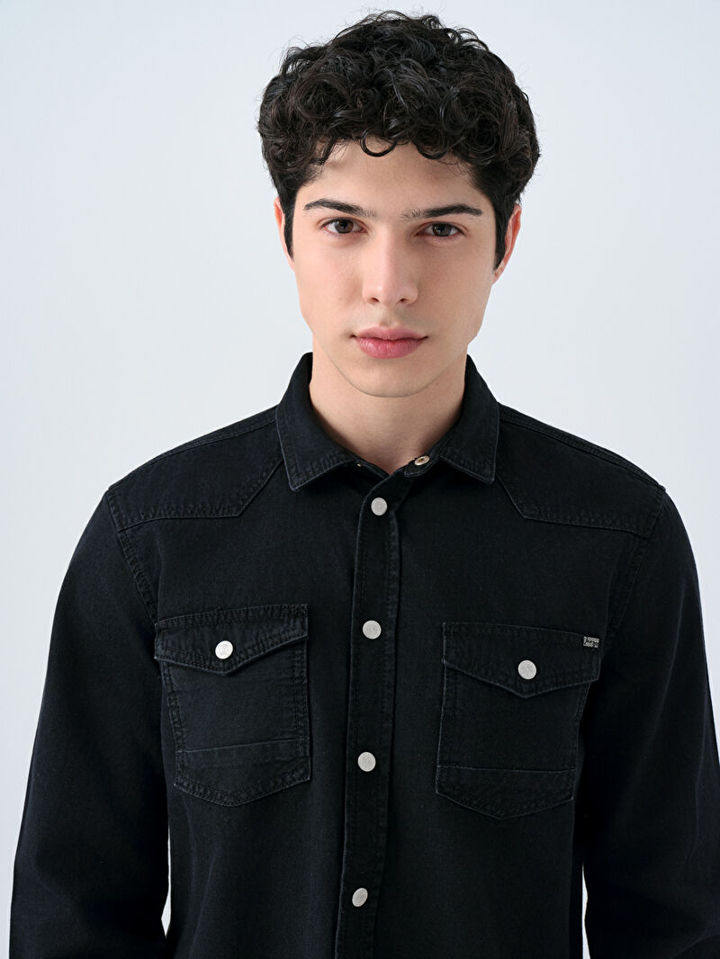 Slim Fit Erkek Gömlek U.kol