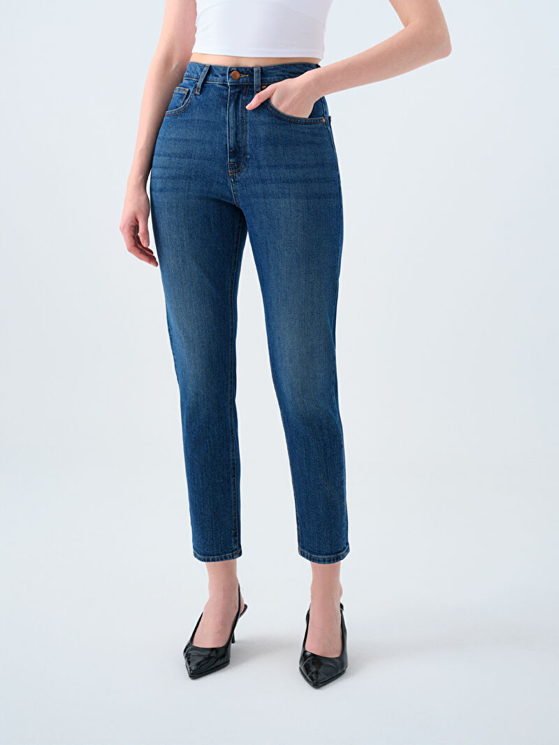 Mom Slim Fit Kadın Pantolon