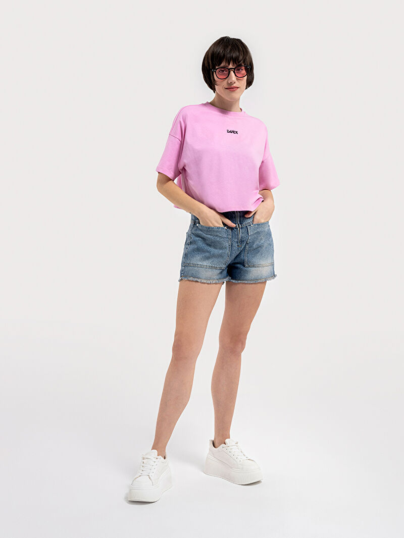 Long Crop Kadın Tshirt K.kol