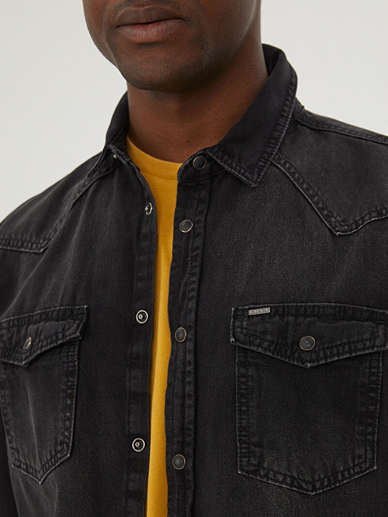 Slim Fit Erkek Gömlek U.kol