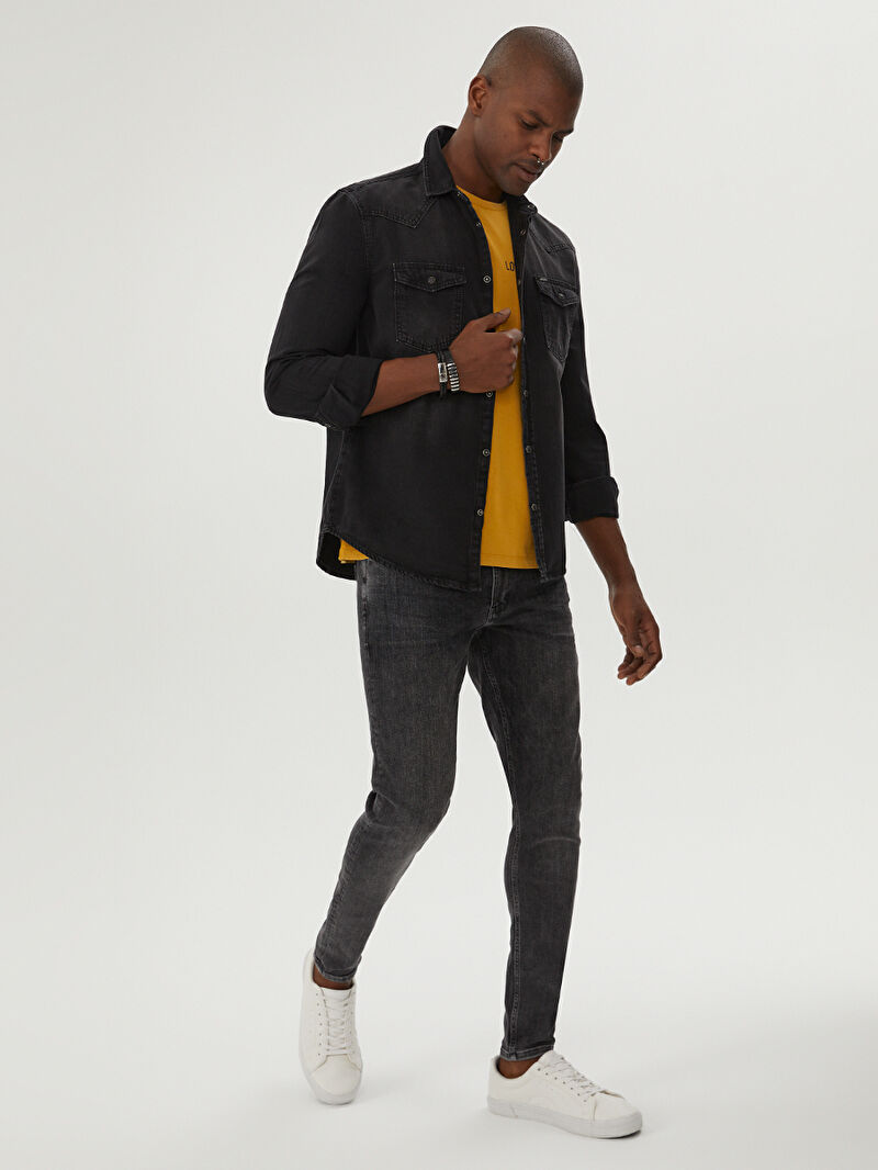 Slim Fit Erkek Gömlek U.kol