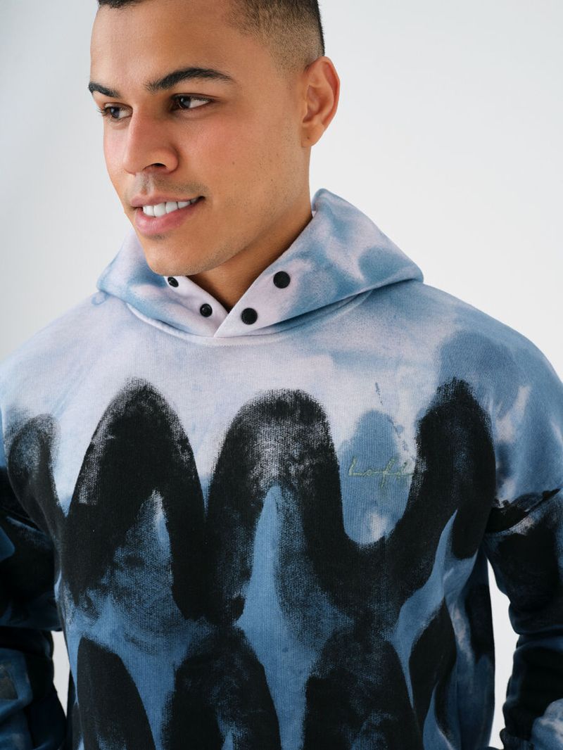 Erkek Çok Renkli Kapüşonlu Oversize Sweatshirt
