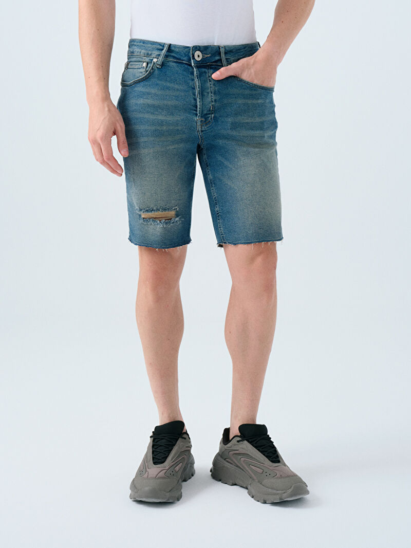 Slim Fit Erkek Şort