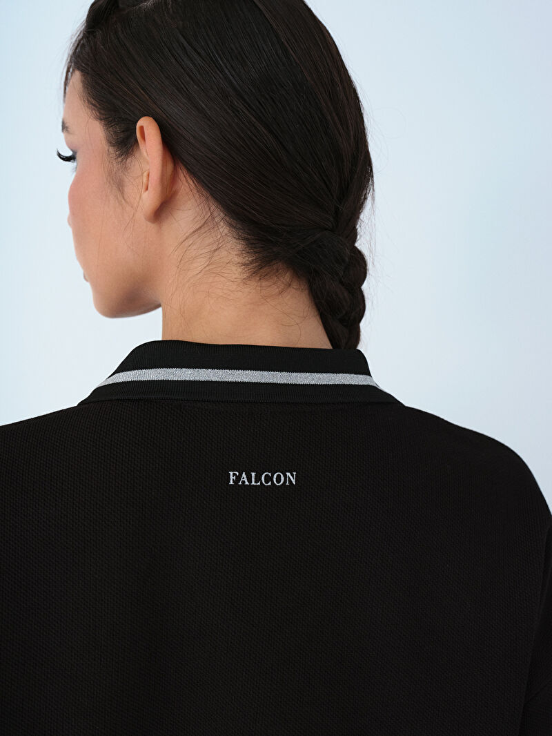 Oversize Fit Kadın Polo K.kol