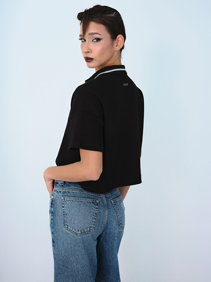 Oversize Fit Kadın Polo K.kol