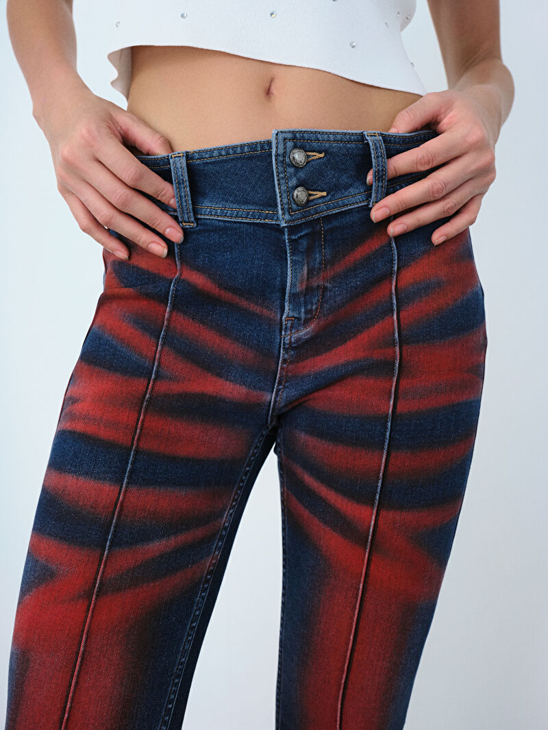 Long Flare Slim Fit Kadın Pantolon