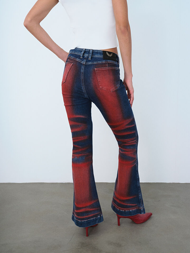 Long Flare Slim Fit Kadın Pantolon