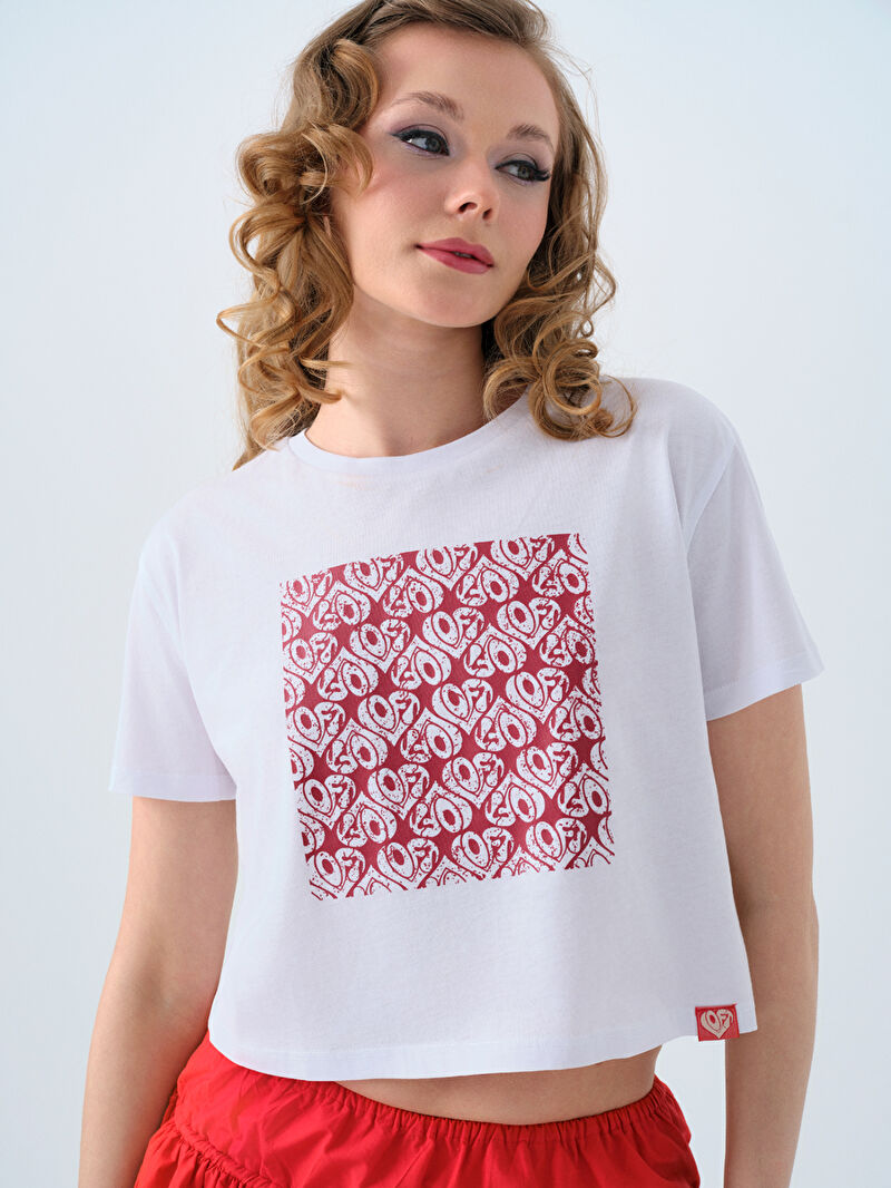 Long Crop Kadın Tshirt K.kol
