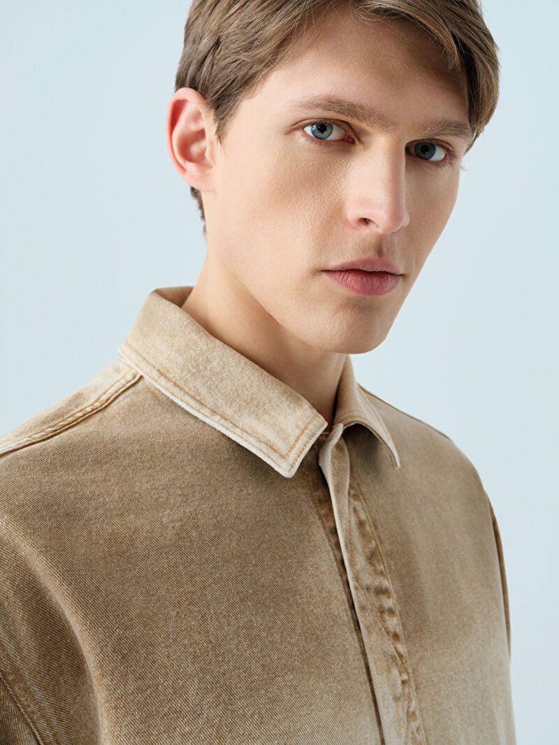 Oversize Erkek Gömlek U.kol