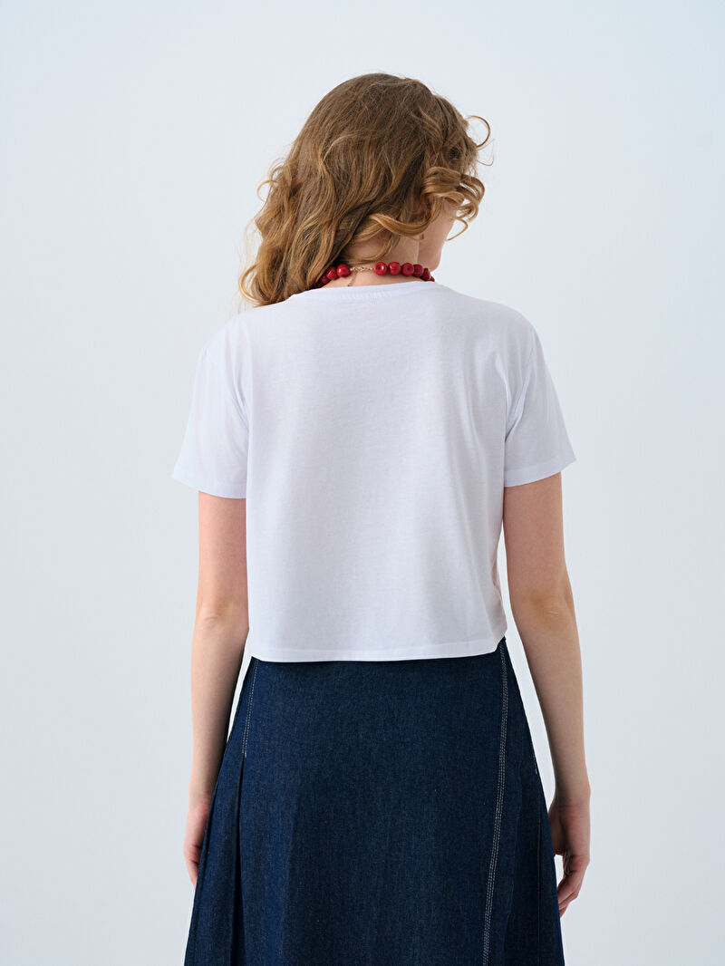 Long Crop Kadın Tshirt K.kol