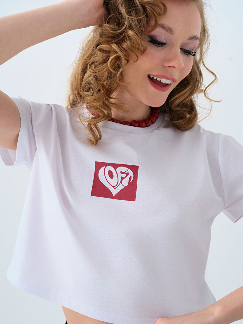 Long Crop Kadın Tshirt K.kol