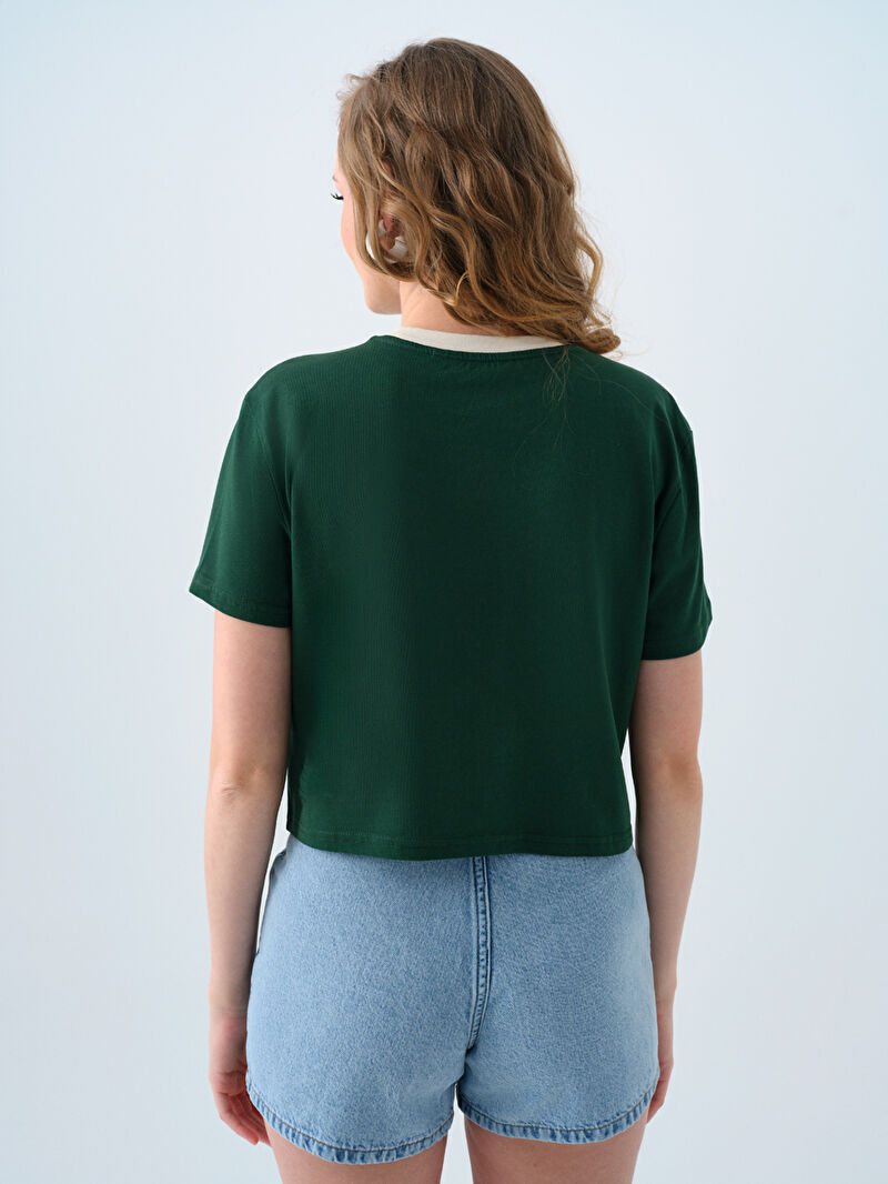 Long Crop Kadın Tshirt K.kol