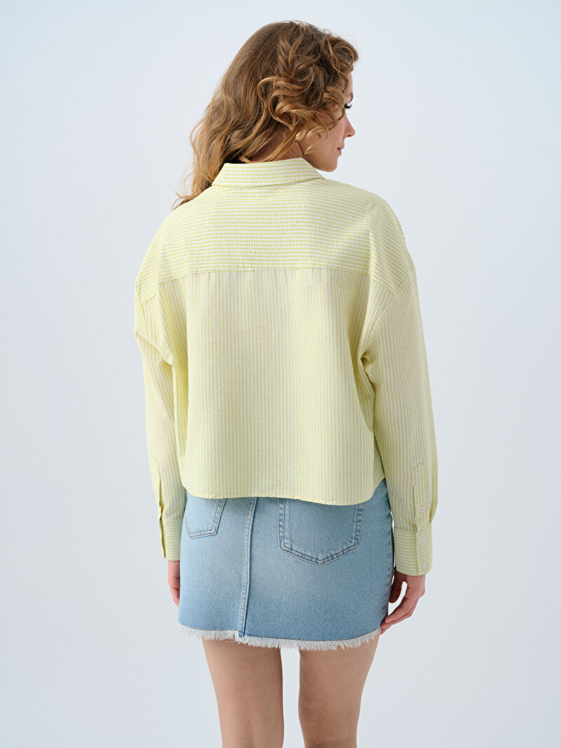 Regular Long Crop Kadın Gömlek U.kol