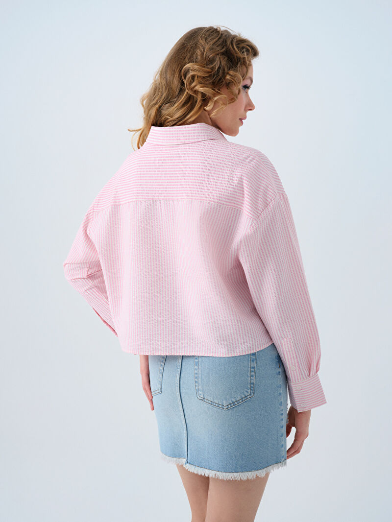 Regular Long Crop Kadın Gömlek U.kol