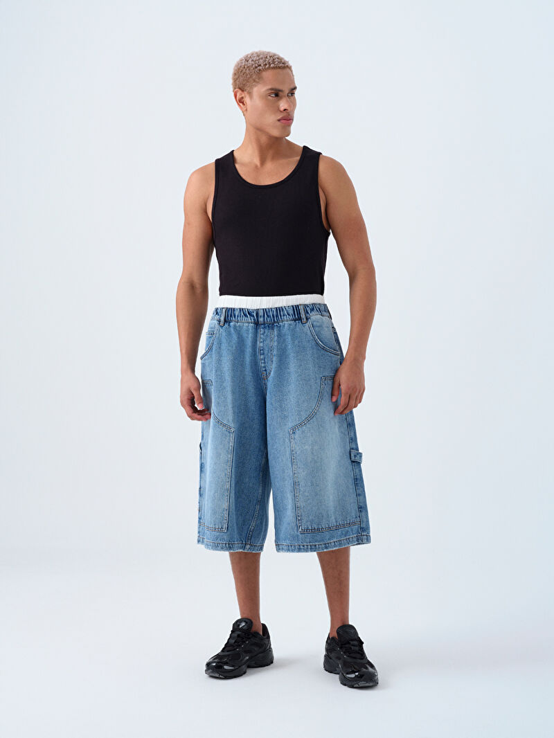 Baggy Fit Kadın Kapri