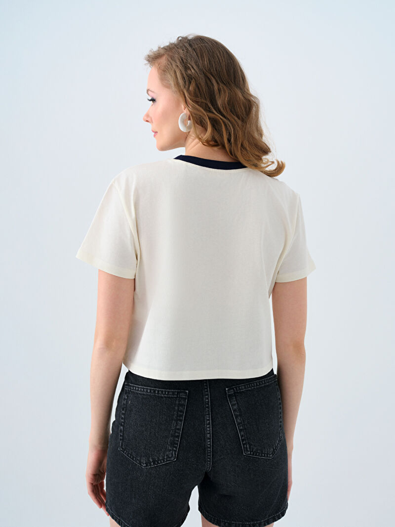 Long Crop Kadın Tshirt K.kol