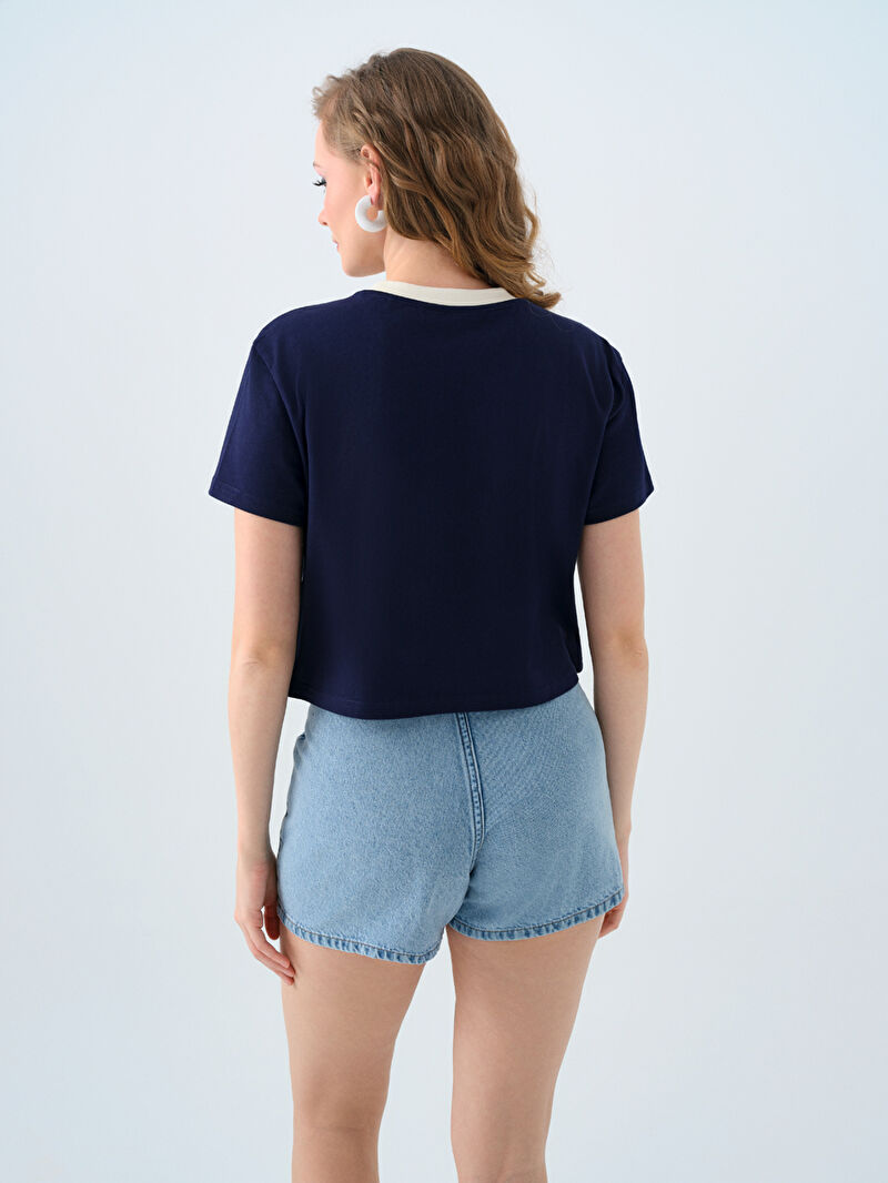 Regular Long Crop Kadın Tshirt K.kol