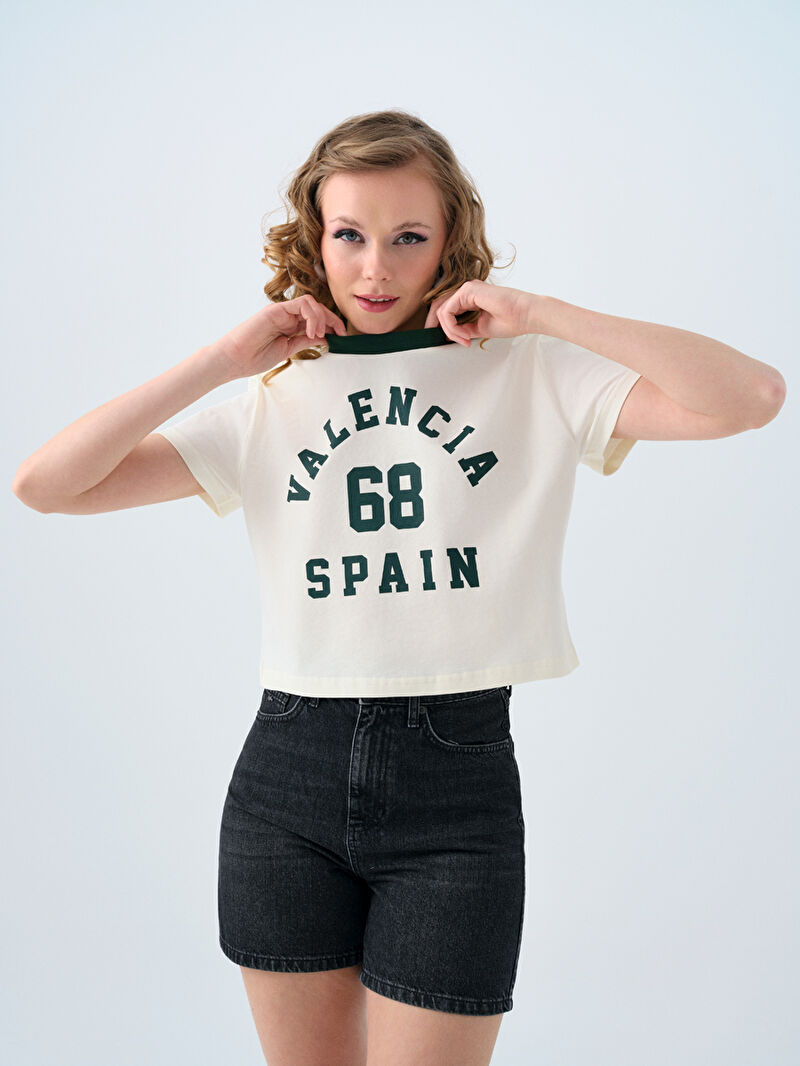 Regular Long Crop Kadın Tshirt K.kol