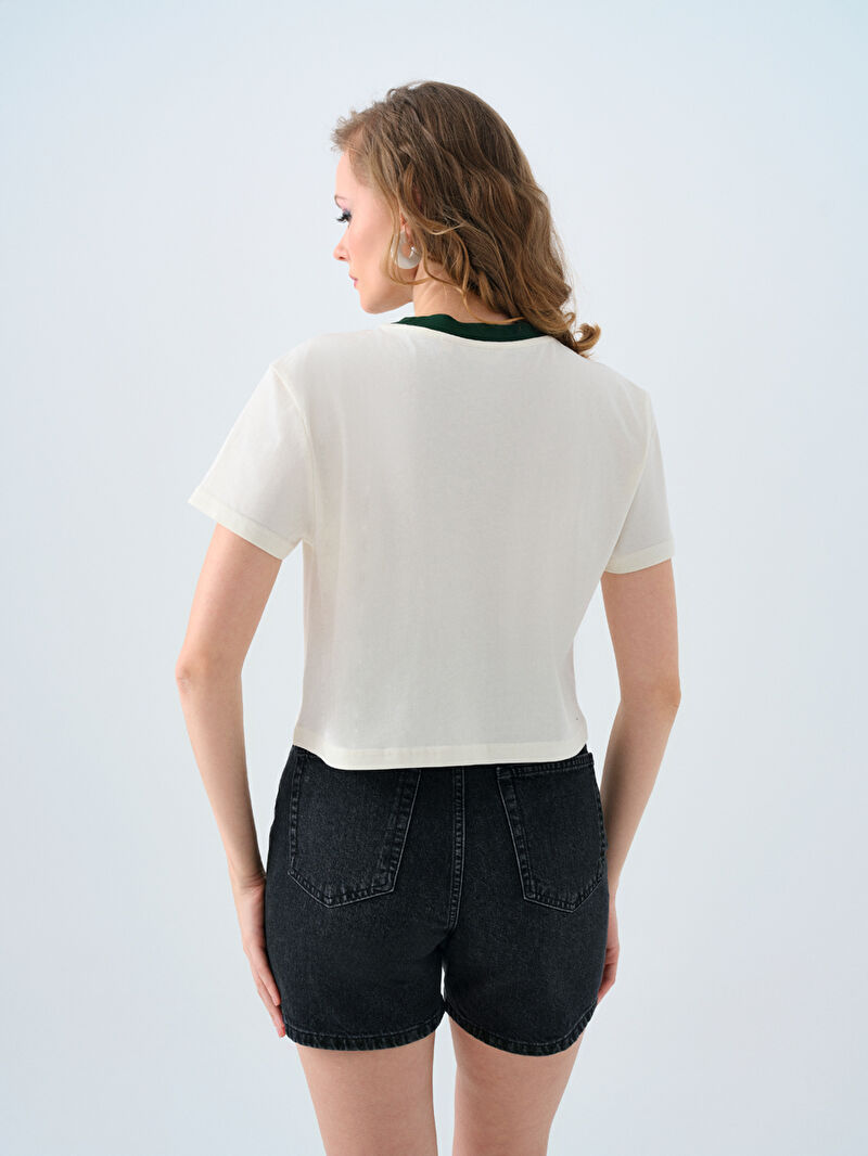Regular Long Crop Kadın Tshirt K.kol