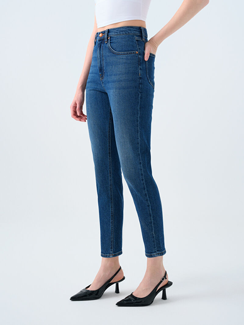 Mom Slim Fit Kadın Pantolon