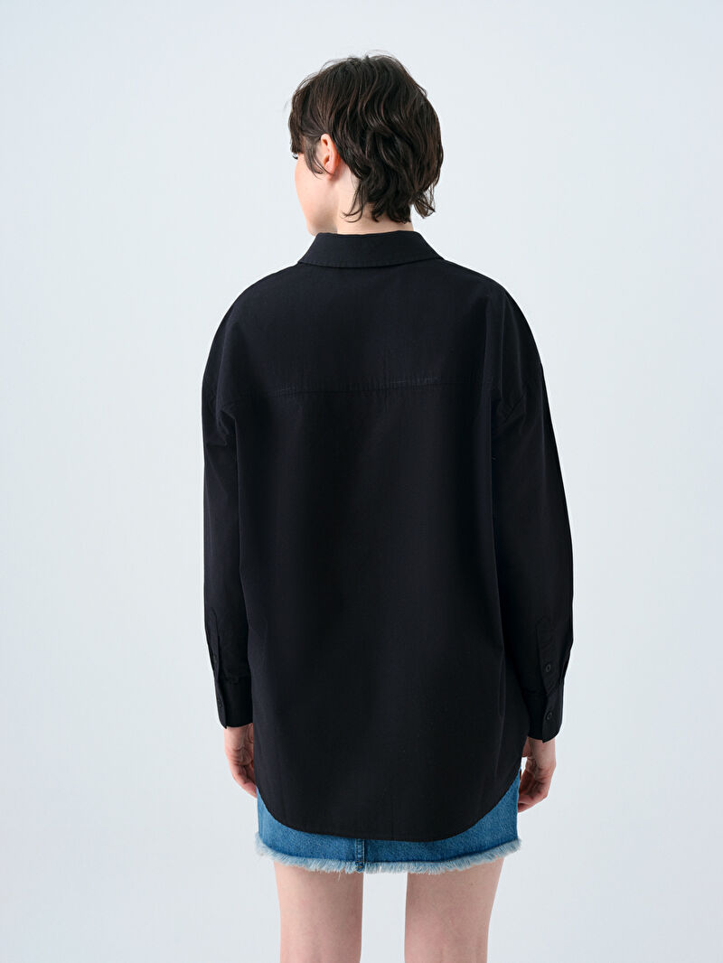 Oversize Fit Kadın Gömlek U.kol