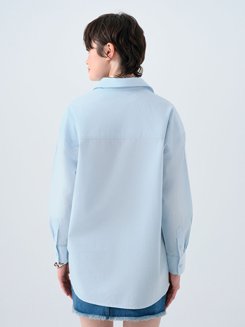 Oversize Fit Kadın Gömlek U.kol