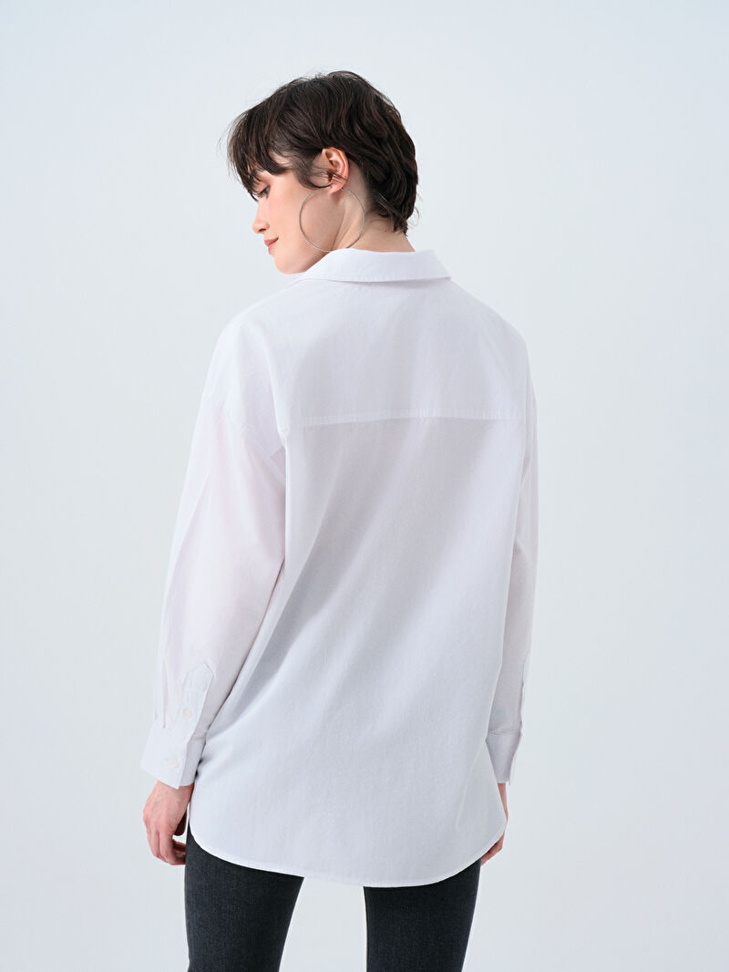 Oversize Fit Kadın Gömlek U.kol