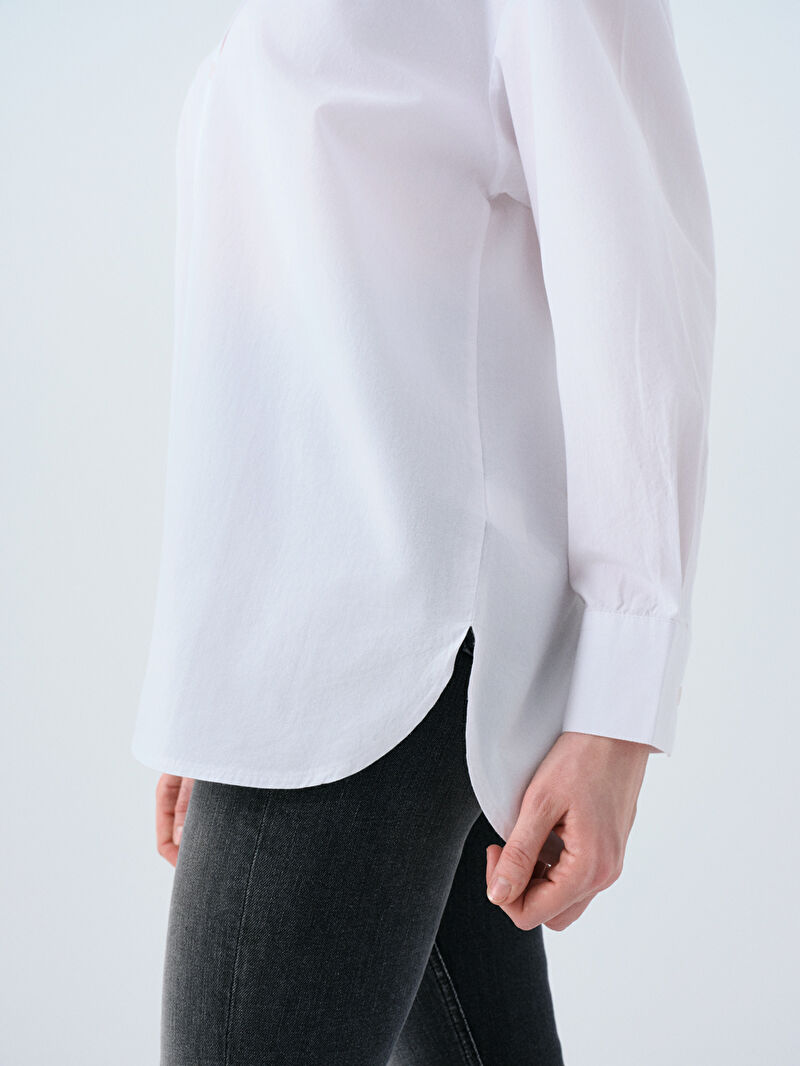 Oversize Fit Kadın Gömlek U.kol