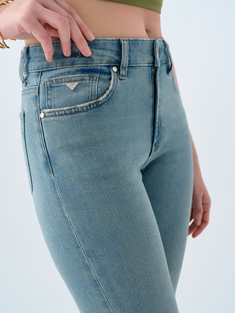 Long Flare Slim Fit Kadın Pantolon