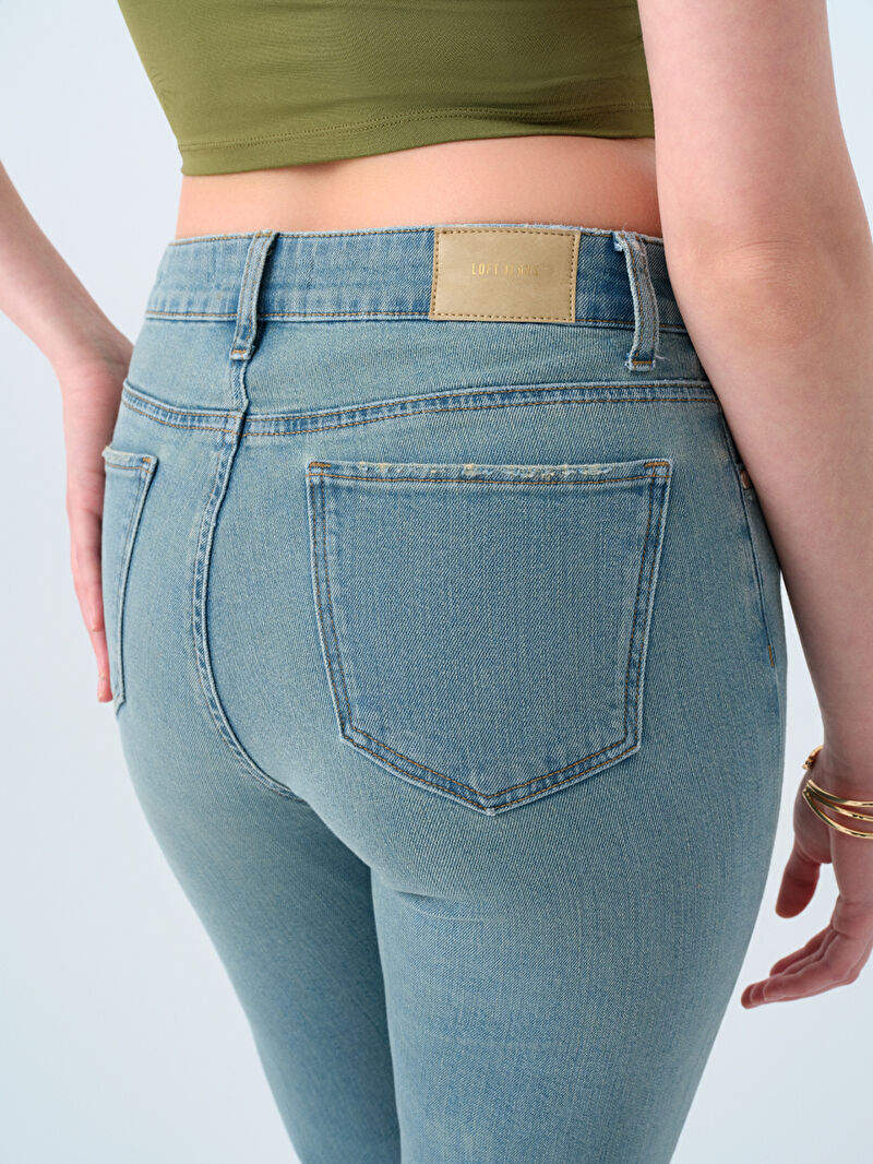 Long Flare Slim Fit Kadın Pantolon