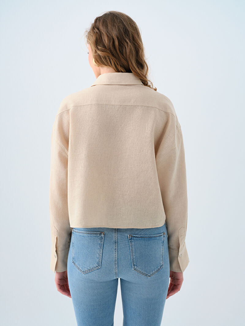 Loose Long Crop Kadın Gömlek U.kol