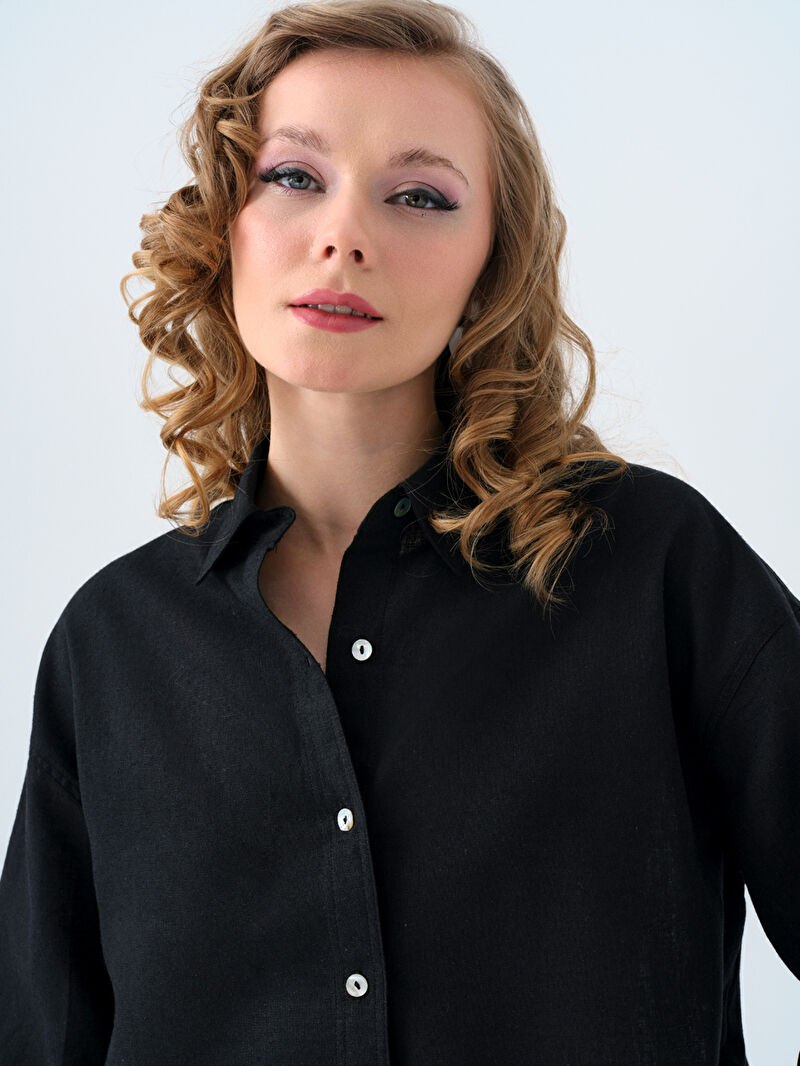 Loose Long Crop Kadın Gömlek U.kol