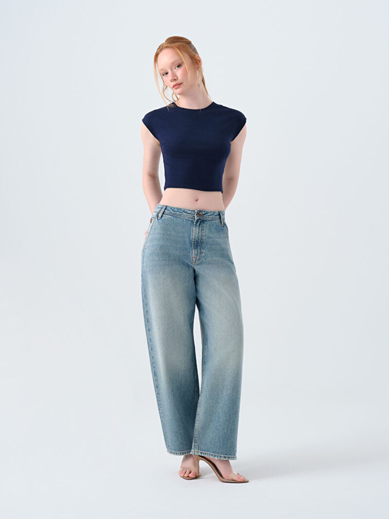 Crop Kadın Tshirt K.kol