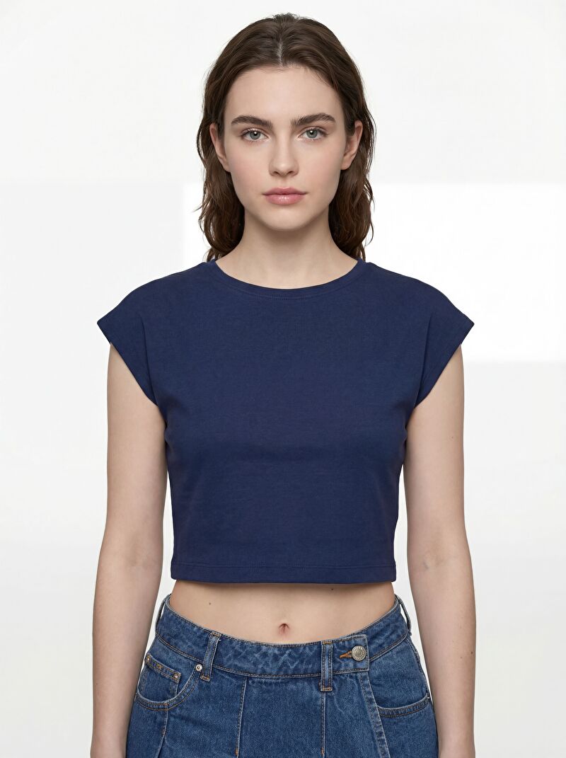 Crop Kadın Tshirt K.kol