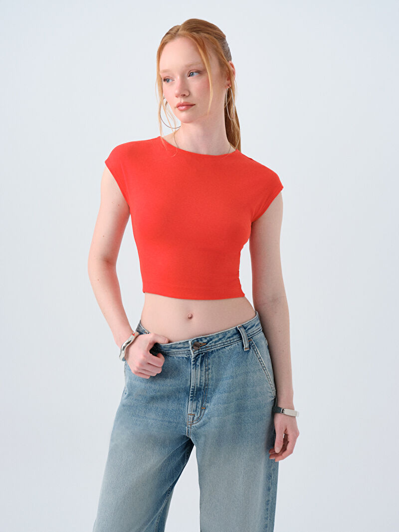 Crop Kadın Tshirt K.kol