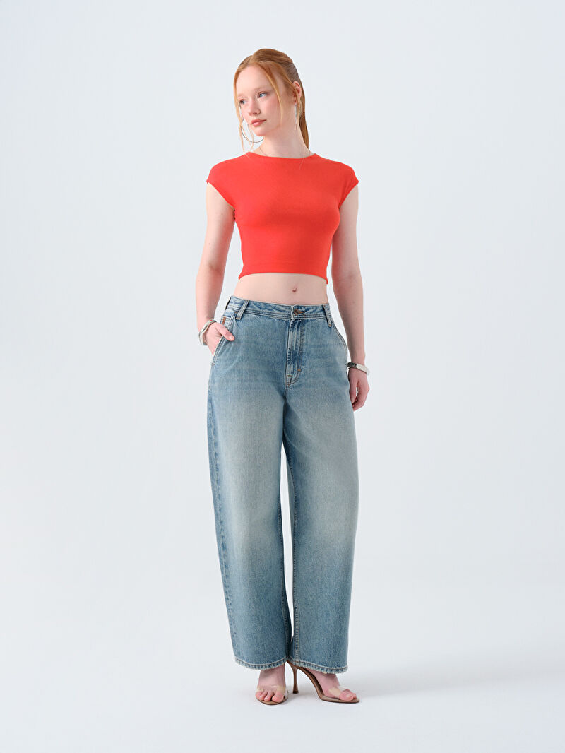 Crop Kadın Tshirt K.kol