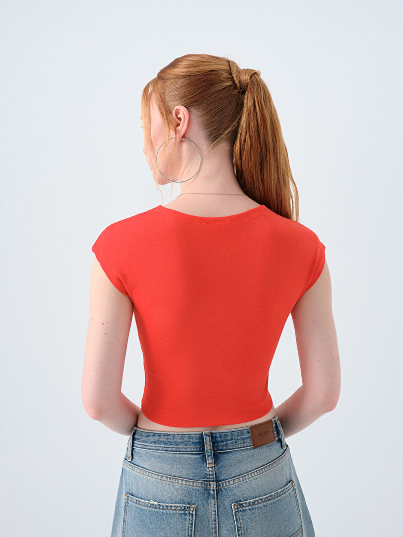 Crop Kadın Tshirt K.kol