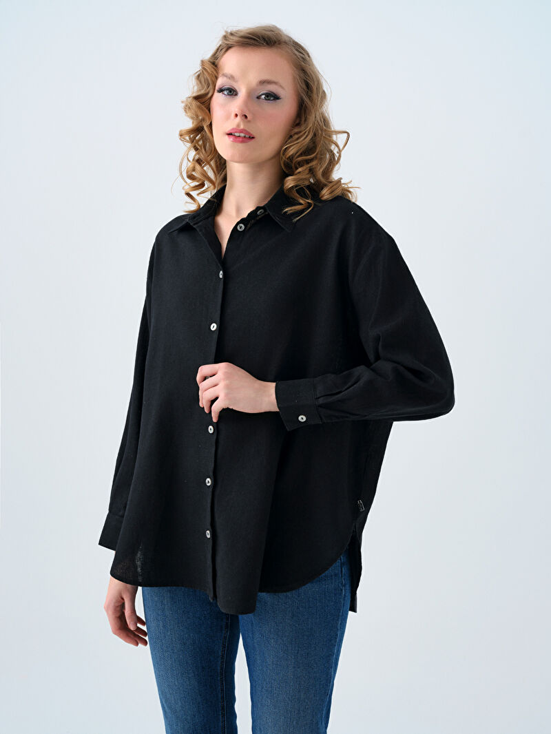 Loose Fit Kadın Gömlek U.kol