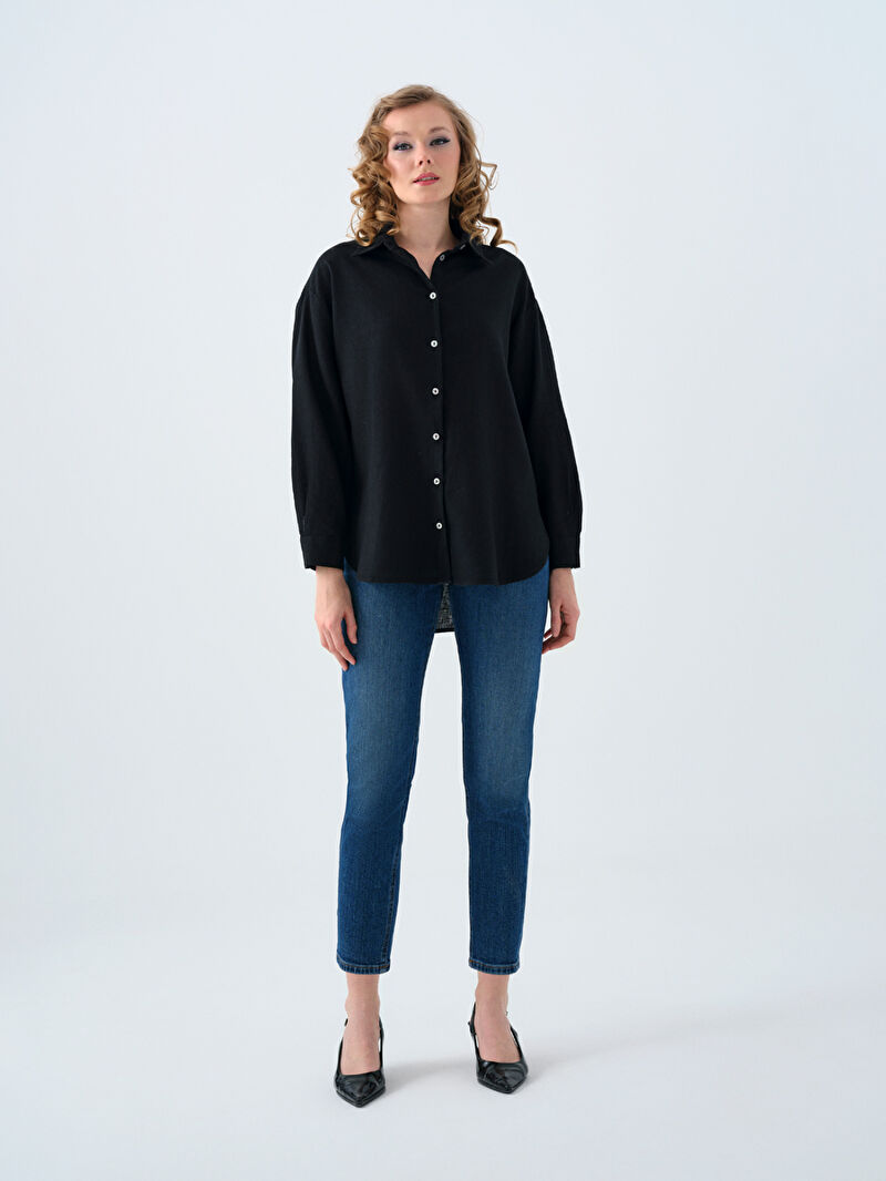 Loose Fit Kadın Gömlek U.kol