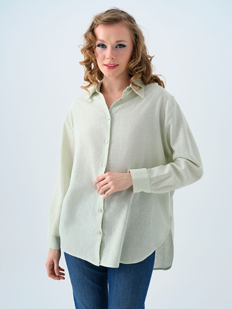 Loose Fit Kadın Gömlek U.kol