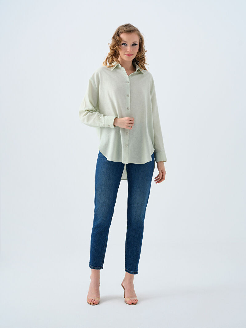 Loose Fit Kadın Gömlek U.kol